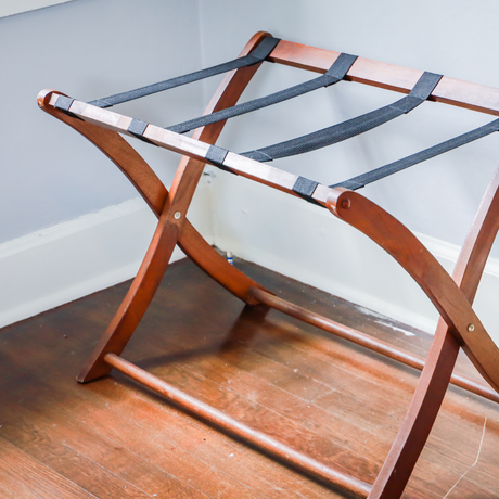 Brown luggage racks 